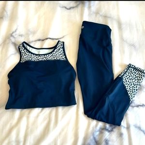 Senita Set: Tricolor Lux Leggings & Malibu Crop Top